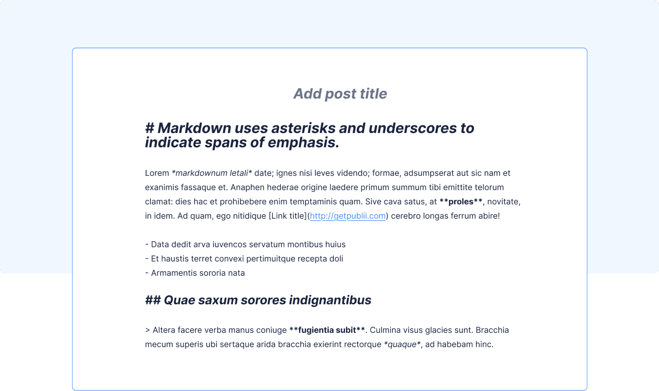 Markdown Editor
